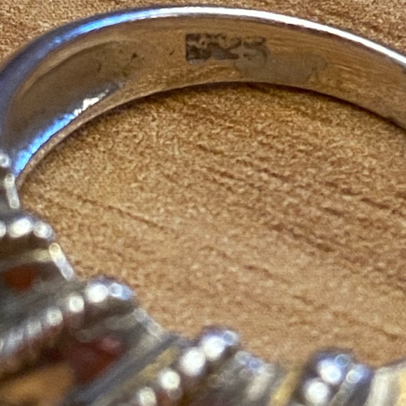 Vintage 925 sterling silver ring with twisted cords - Picture 4 of 7